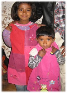 Girls show off new dresses