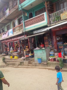 Shops outside the hospital gate (taken by Susan Dick).